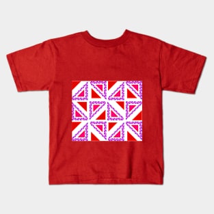 Red glass triangles Kids T-Shirt